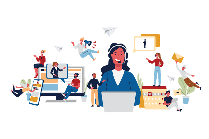 Business Customer care support  Illustration