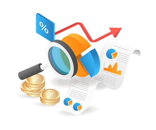 Business development analysis  Illustration