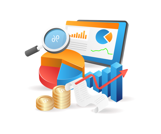 Business development analysis  Illustration