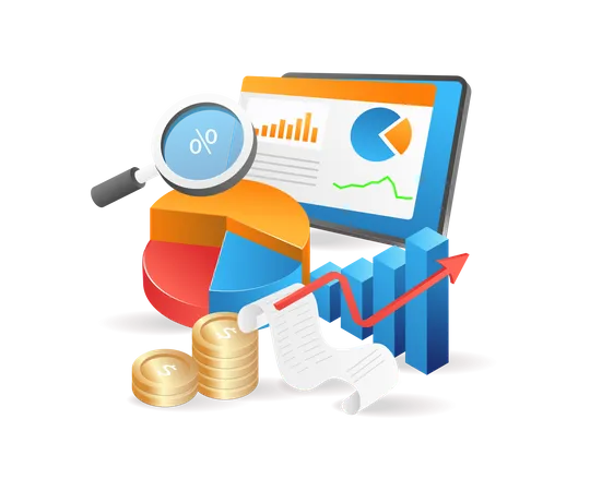 Business development analysis  Illustration