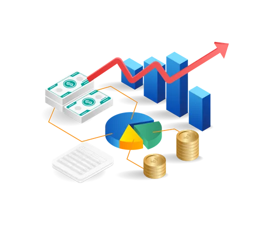 Business finance infographic  Illustration