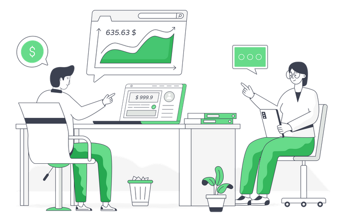 Business Growth Analysis  Illustration