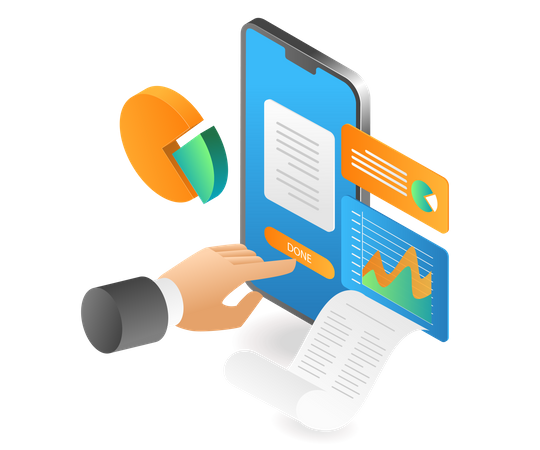 Business investment analysis  Illustration