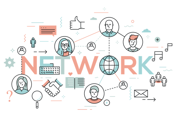 Business networking  Illustration