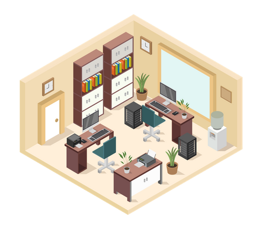 Business office  イラスト