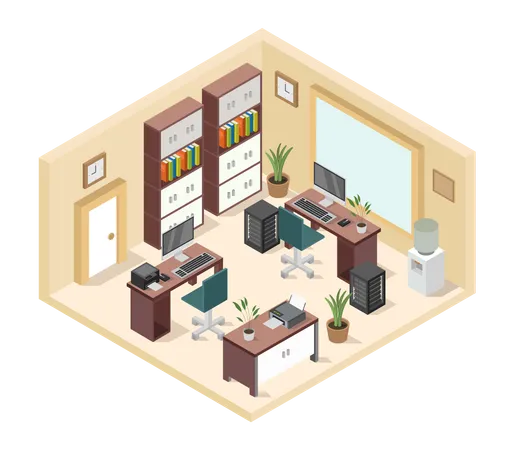 Business office  イラスト