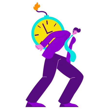 Business Overtime  Illustration