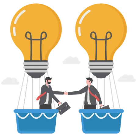 Business Partners are finding creative ideas  Illustration