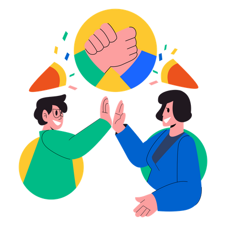 Business partnership  Illustration