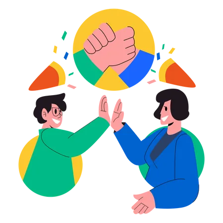 Business partnership  Illustration