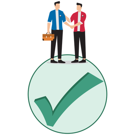 Business people doing agreement  Illustration