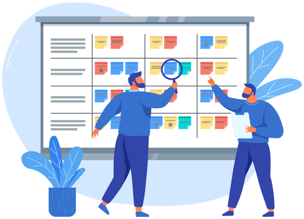 Business planning schedule  Illustration