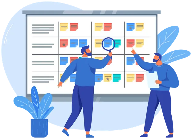 Business planning schedule  Illustration