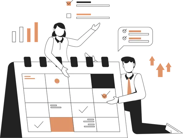 Business planning schedule  Illustration