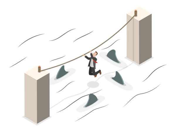 Business success obstacles  Illustration