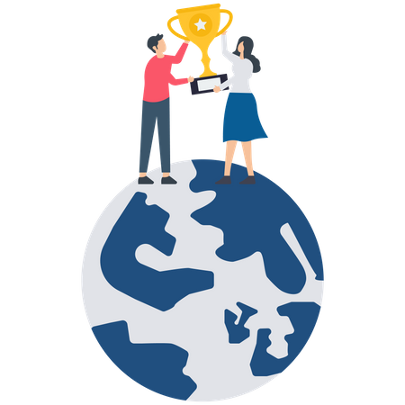 Business worldwide winner  Illustration