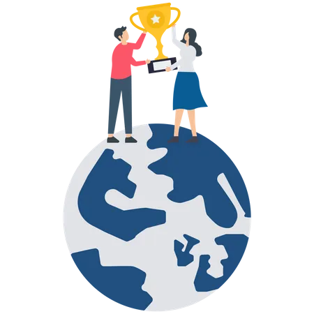 Business worldwide winner  Illustration