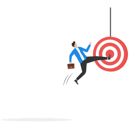 Businessman achieved his target  Illustration