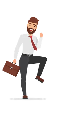 Businessman Celebrating  Illustration