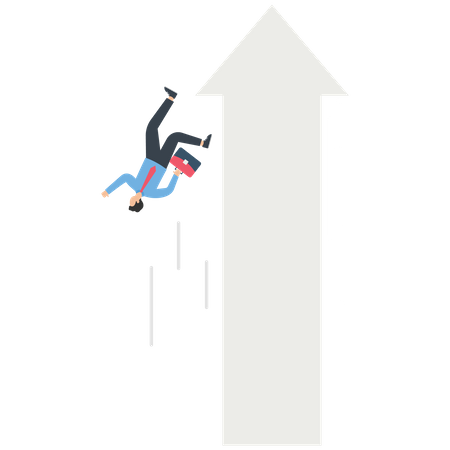 Businessman falling  Illustration