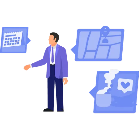 Businessman giving speech  Illustration