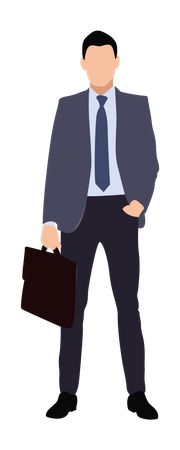 Businessman holding briefcase  Illustration