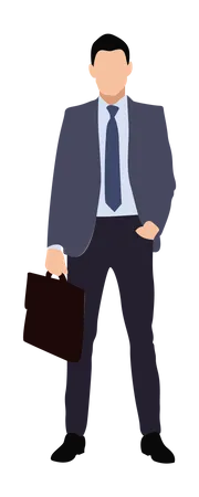 Businessman holding briefcase  Illustration