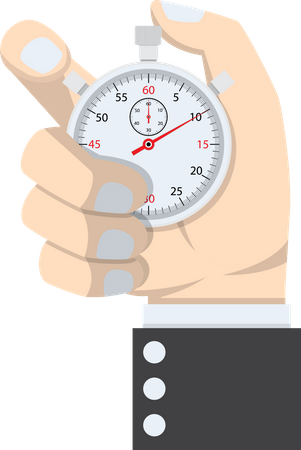 Businessman holding stopwatch  Illustration