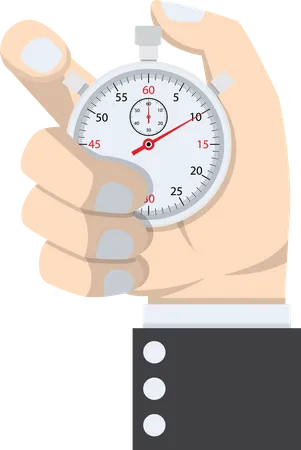 Businessman holding stopwatch  Illustration