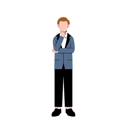 Businessman thinking  Illustration