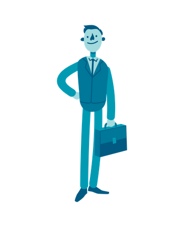 Businessman with Briefcase  Illustration