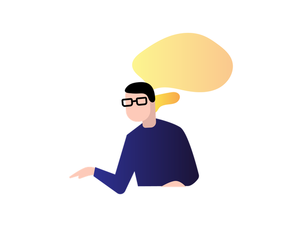 Businessperson thinking  Illustration