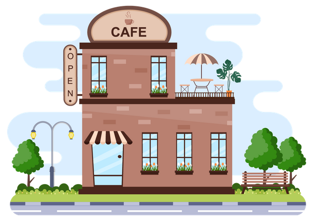 Cafe bar  Illustration