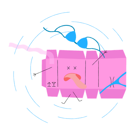 Caixa de entrega destruída  Ilustração