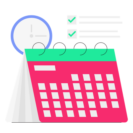 Calendar planning  Illustration