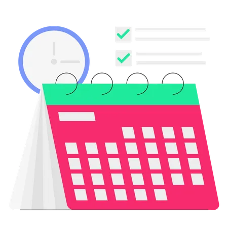 Calendar planning  Illustration