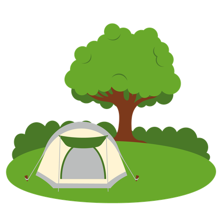 Camping Area  Illustration