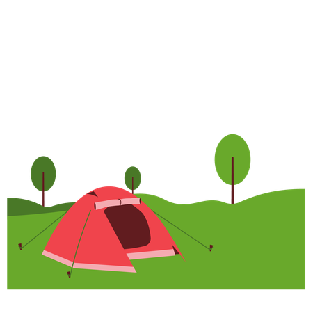 Camping Area  Illustration