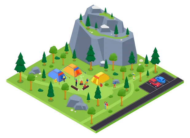 Camping site  Illustration