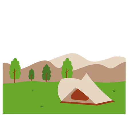 Camping Tent  Illustration