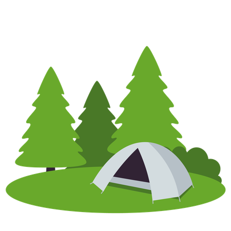 Camping Tent  Illustration