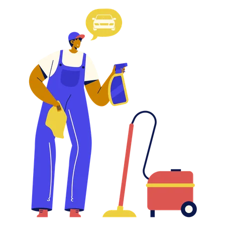 Car Cleaning Service  Illustration