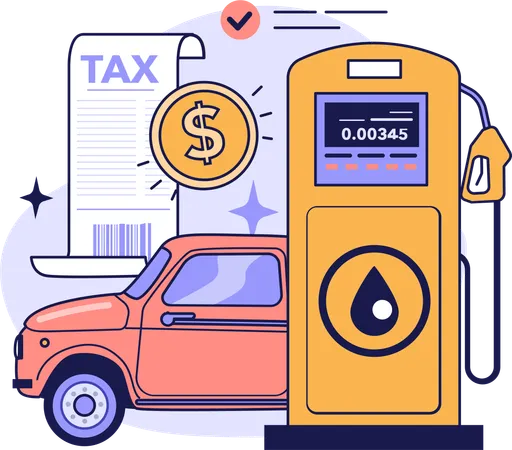 Car fuel Expenses  Illustration