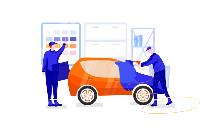 Car painting  Illustration