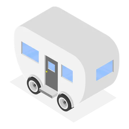 Caravan camping trailer  イラスト