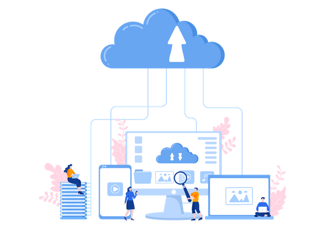 Carga de datos a la nube  Ilustración