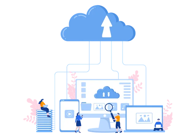 Carga de datos a la nube  Ilustración