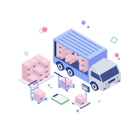 Cargo delivery  Illustration