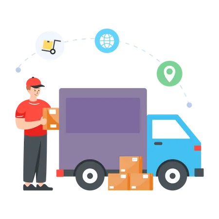 Cargo Loading  Illustration