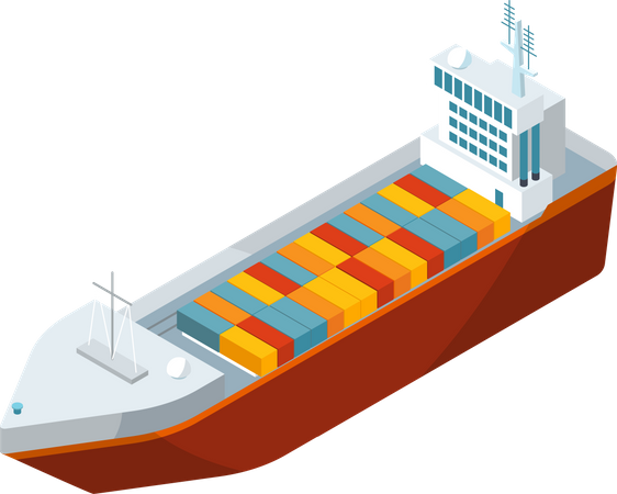 Cargo Ship  Illustration